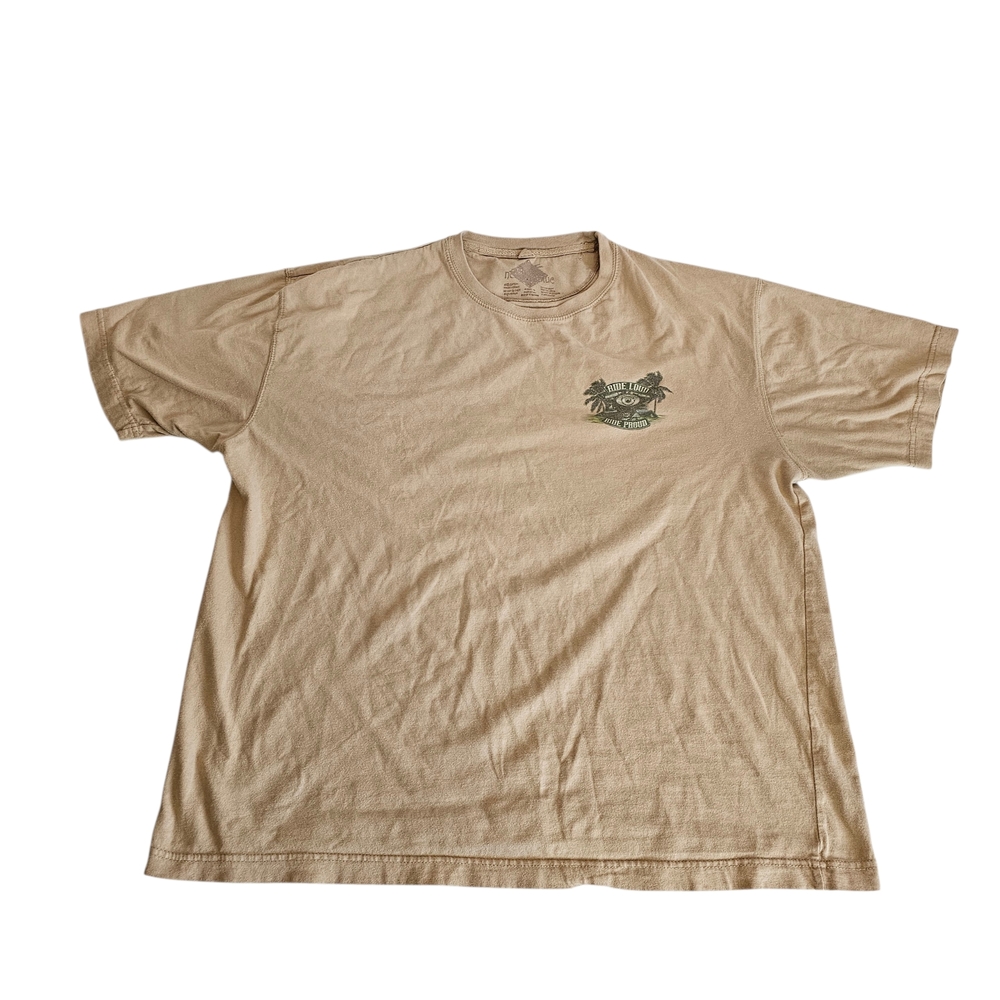Ride Loud Ride Proud Men's Graphic T-Shirt by Newport Blue Size: L Beige READ